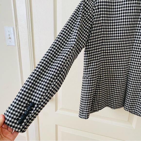 Veronica Beard Cottage Black/White Gingham Plaid Dickey Jacket Blazer size 6 - Picture 8 of 13